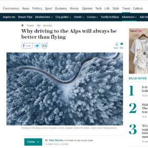 Ski Flight Free coverage in 'The Telegraph'
